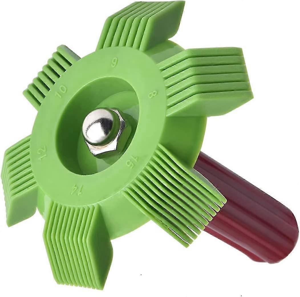 エアコンフィンコームポータブルフィンストレートナー防水フィンコームクリーニングプラスチックコンデンサークリーンコーム(1個、グリーン)