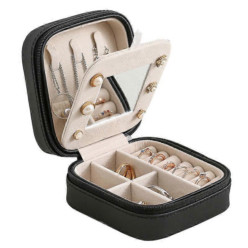 2021 New Jewelry Box Organizer Double-Layer Storage Earring Ring Case Large Capacity Premium Display Holder with Lock