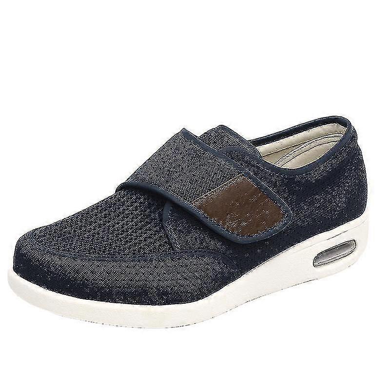 Wide Adjusting Soft Comfortable Shoes Orthopedic Walking Shoes For The Old Breathable Hook-and-loop