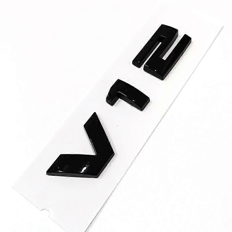 Tailgate Insert Decals Letters Number White Black V12 Swept Volume