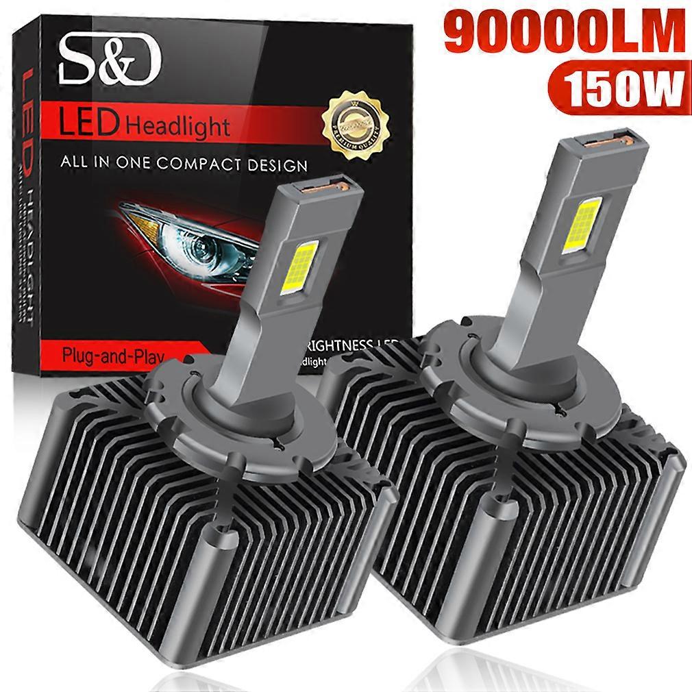 2pcs 90000LM D3S LED D1S D2S D4S D8S Led Headlights HID 150W Canbus D1R D2R D3R D4R Bulb CSP Car Light Auto 6000K 12V 24V