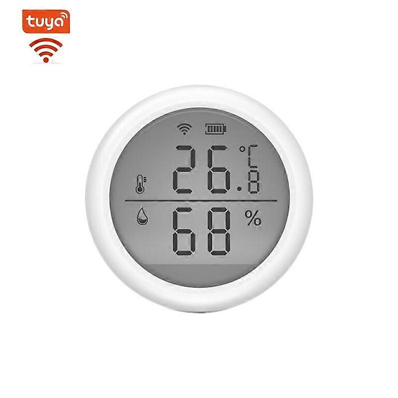 WiFi Temperature and Humidity Sensor Tuya Smart Hygrometer Thermometer Compatible with Alexa App Notification Alert for Home