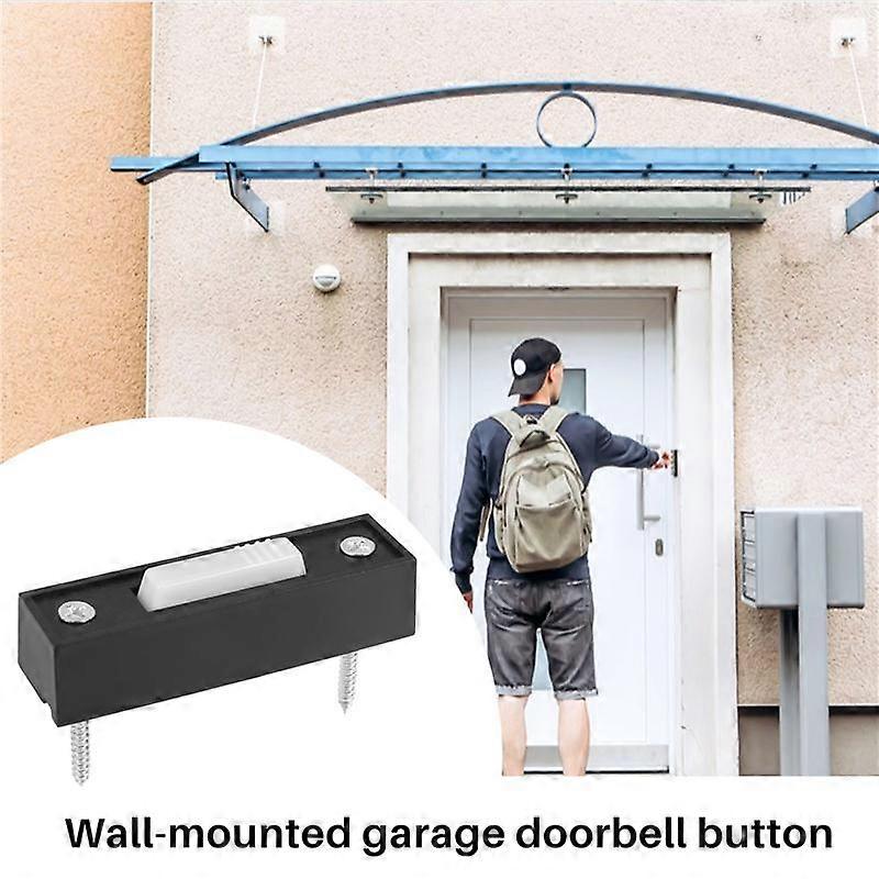 Universal Garage Door Opener Switch 41A4166 Wired Lighted Push Button Black Finish with White Cente