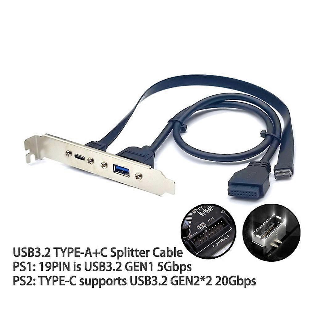 USB3.2 Front Panel Header Type E to USB C Female Extension Cable High Speed