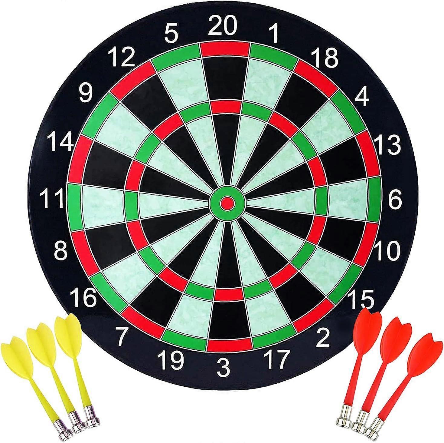 Safety Dartboard, 17" Magnetic Dart Board, Dart Board with 6 Magnetic Darts, Safety Dart Board for Party Home Garden Adult Toys