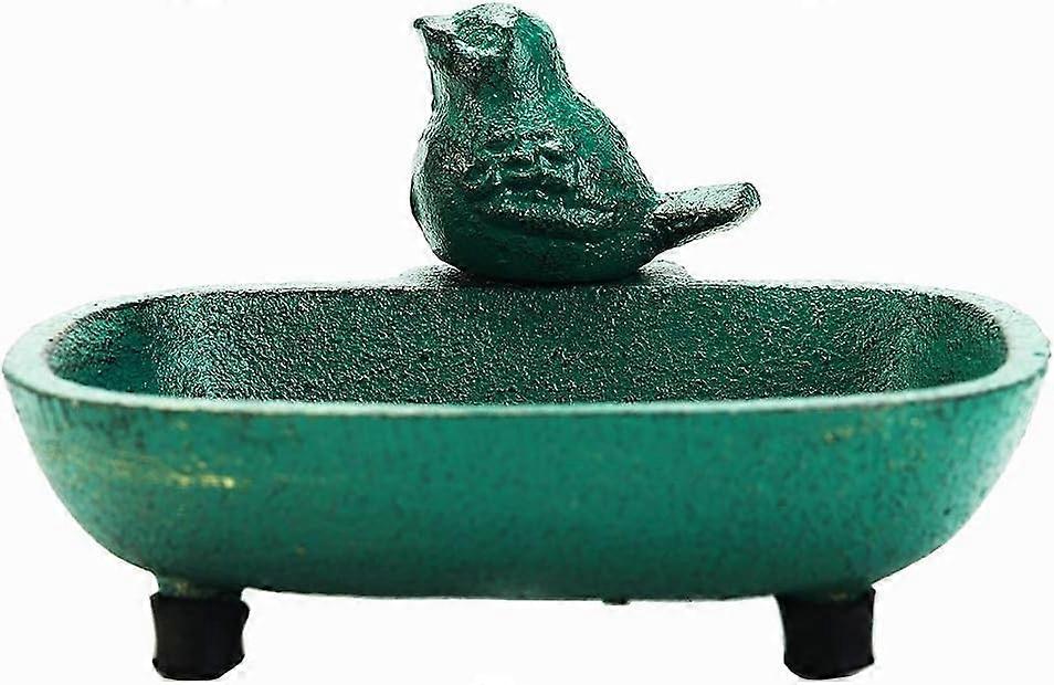 Solid Cast Iron Soap Dish - 12.8  10  7.2Cm - Antique / Retro Green Style