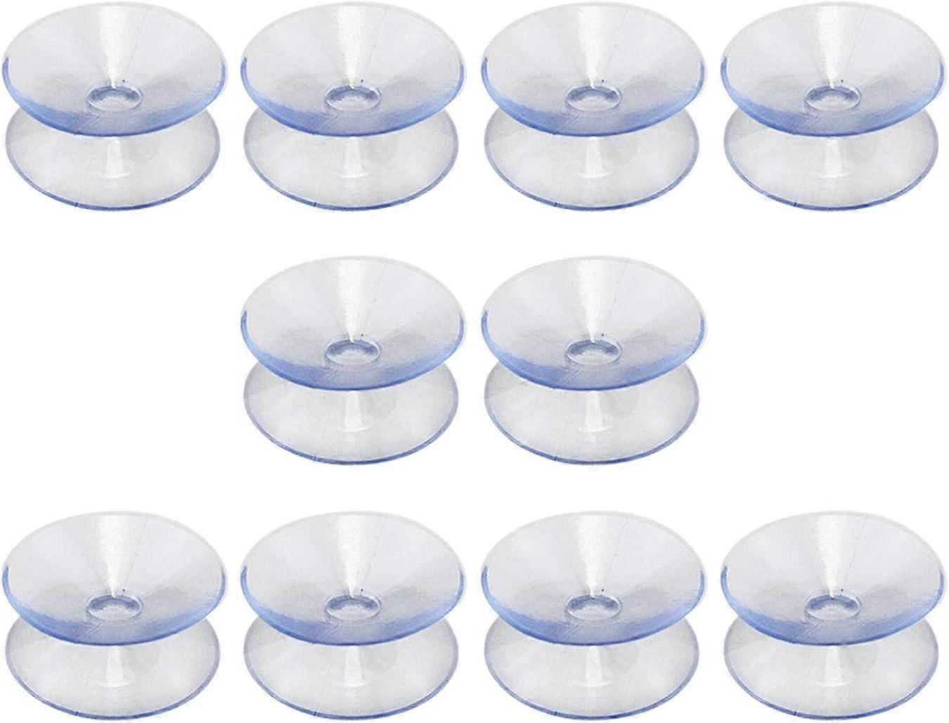 Double-Sided Suction Cups Compatible with Glass Table Top,10 Hookless,Multifunctional,Non-Slip(30mm)