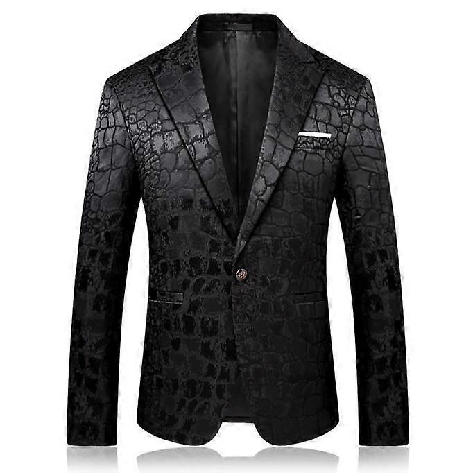 Men's Snake Print Jacket Slim Fit Dinner Jacket Party Jackets