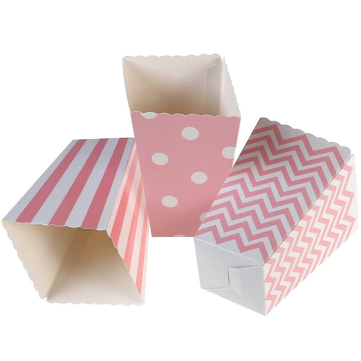48 Pcs Mini Cardboard Boxes Poppucks Candy Bar Bag Popcorn Cup Candy Popcorn Popcorn Paper Box Goodie Boxes
