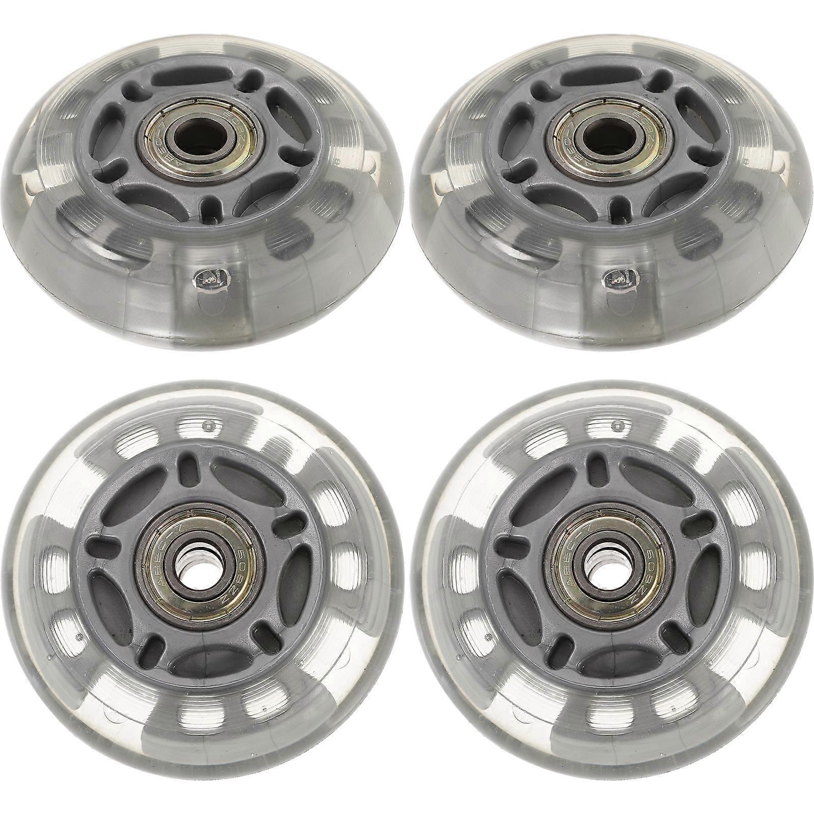 4pcs 72mm LED Skate Wheels Inline Roller Wheels for Outdoor Replacement (Random Color)