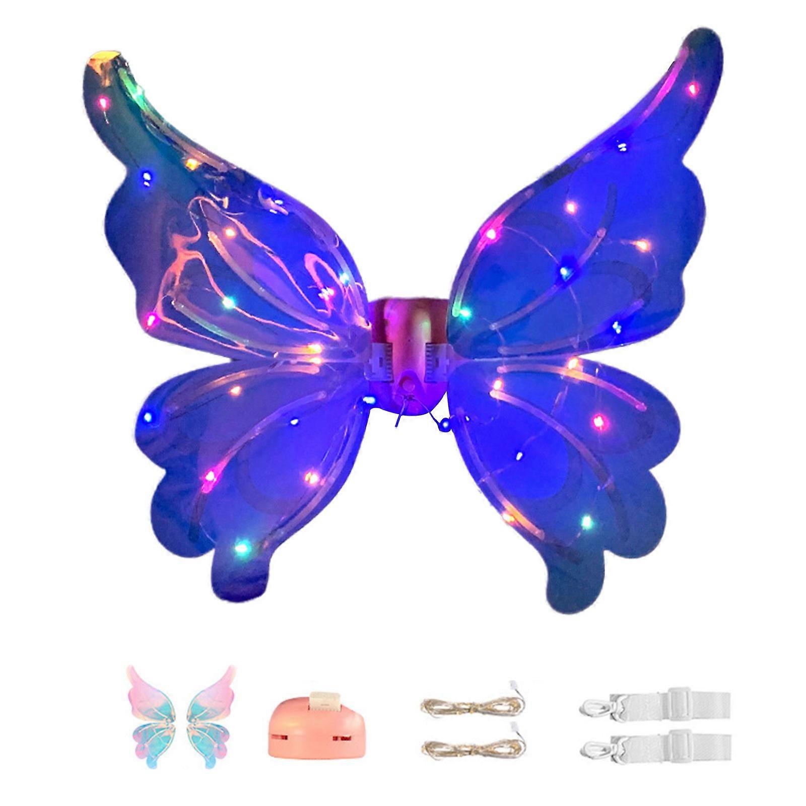 Ανάψτε φτερά νεράιδας για κορίτσια Pet,Led Butterfly Wings,Dog Halloween Costumes Fairy Wings for Dogs,Electric Fairy Wings Costume Fairy Costume with Led