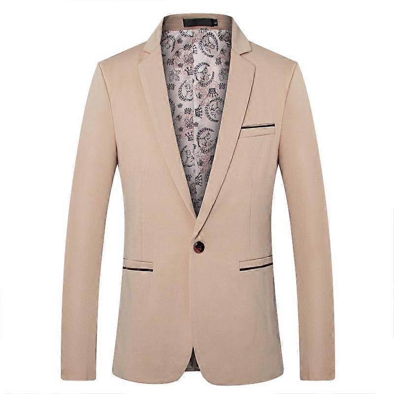 Mens Slim fit Solid Blazer Casual Suit Jacket