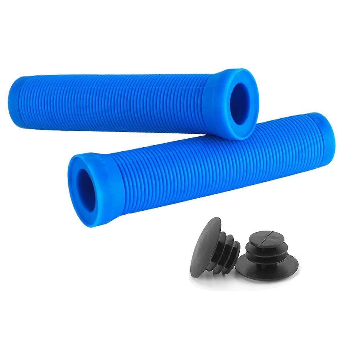 Bike Grips 22mm Road Bicycle Grip Anti-Slip Shock-Absorbing Handlebar Grip Bar End Plug Bike Part Blue
