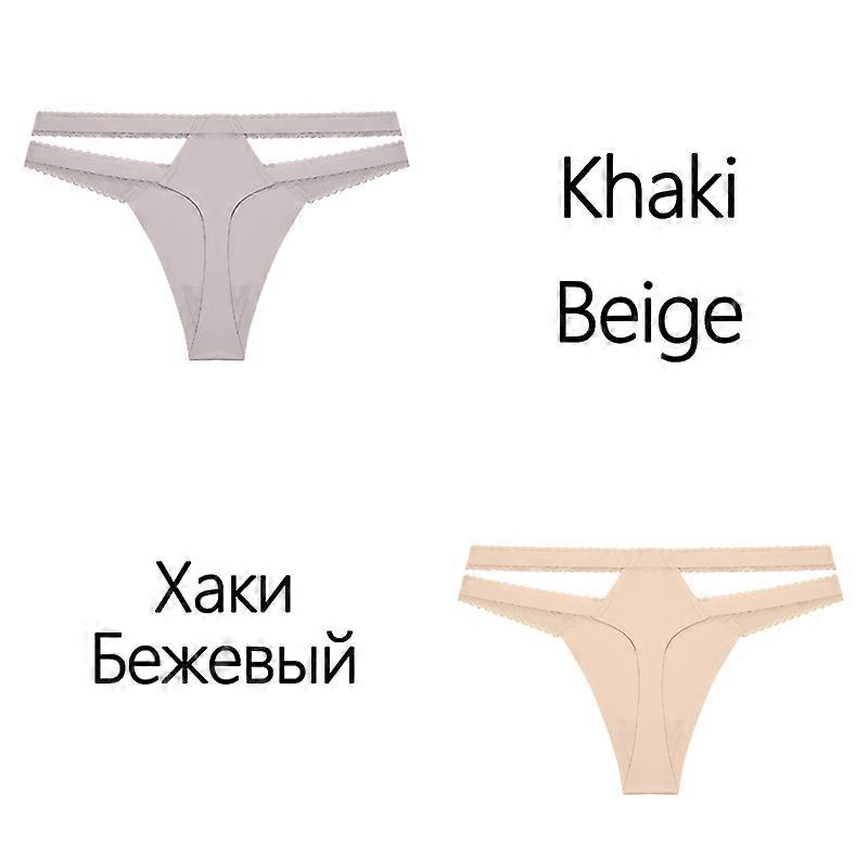 FINETOO 2DBS ÚJ varrat nélküli csipke hullám G-húros tangák Szexi dupla csíkos derékpánt Női bugyi Alacsony derékú hölgy intim fehérnemű