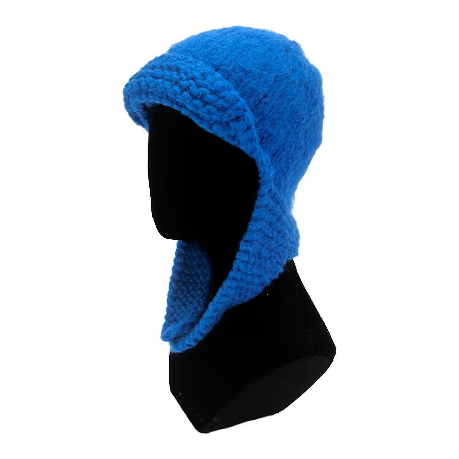 Russian Bomber Hat Knitted Trapper Hat Earflap Beanie Windproof Trapper Cap