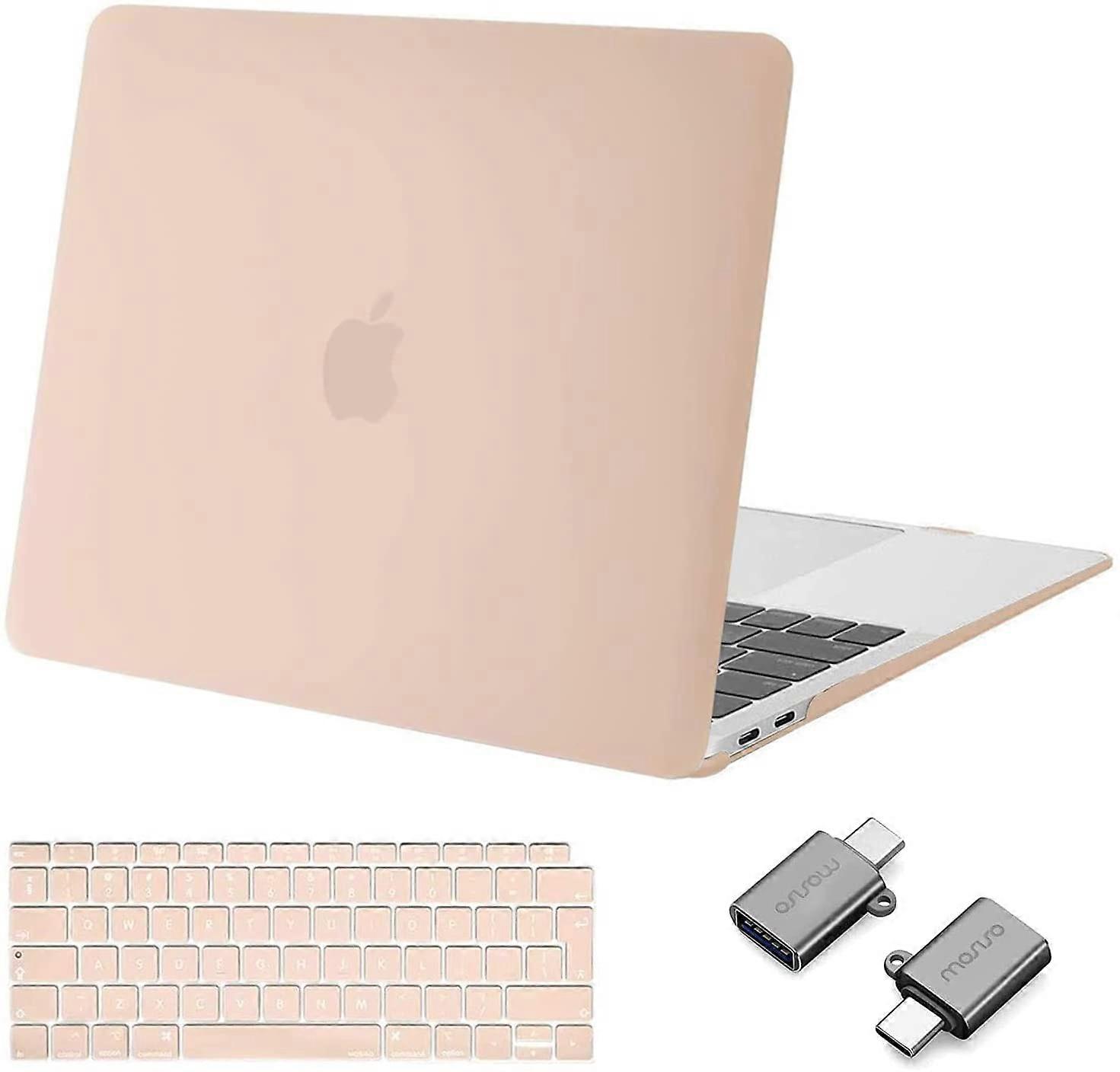 Camel Kompatibel mit MacBook Air 13 Zoll Gehäuse 2022 2021 2020 2019 2018 M1 A2337 A2179 A1932 Retina Display mit Touch ID, Kunststoff-Hartschalengehäuse & Ke