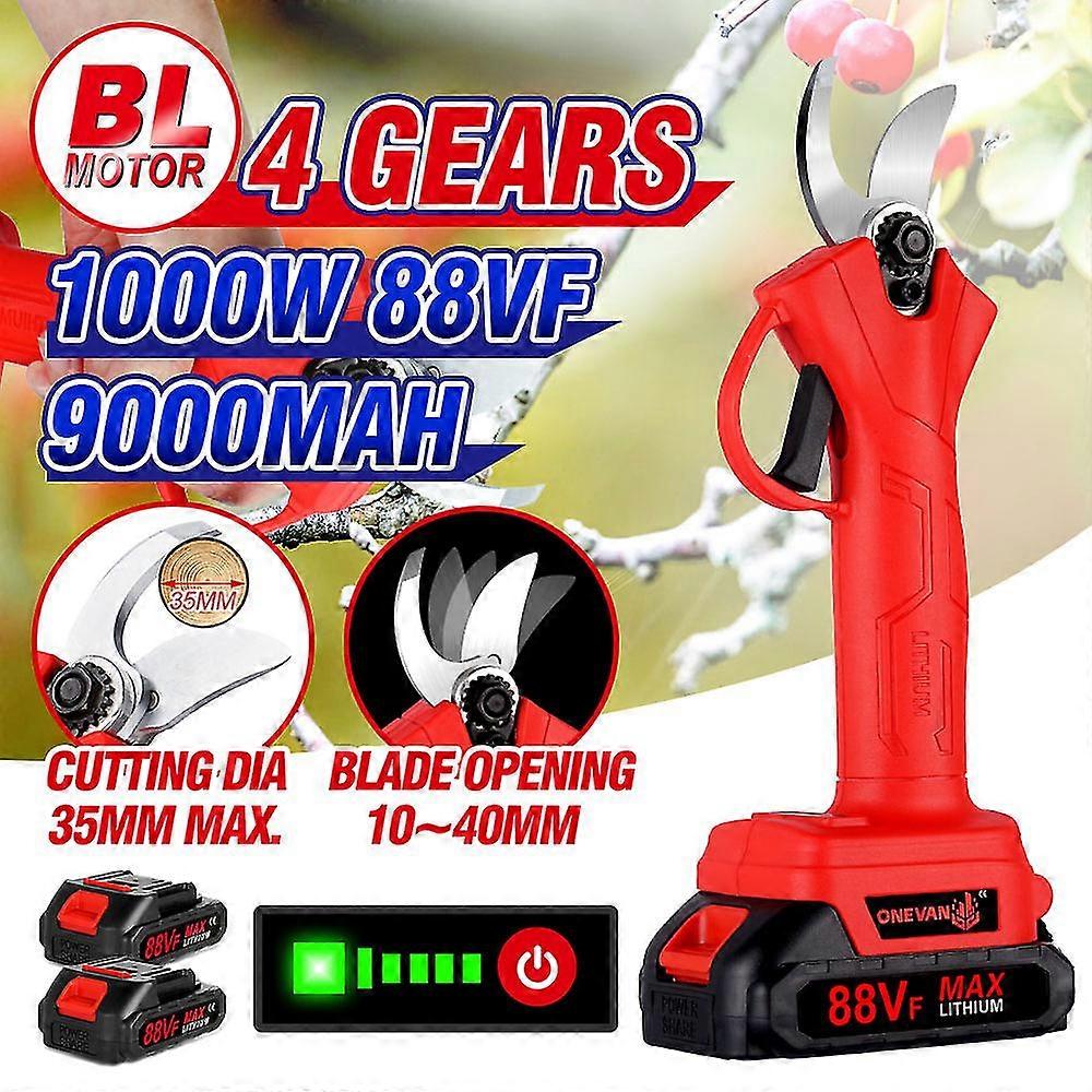 88vf 4 Gear Electric Cordless Pruner Pruning Shear With 9000mah Lithium-ion Battery Efficient Fruit Tree For Makita 18v Battery