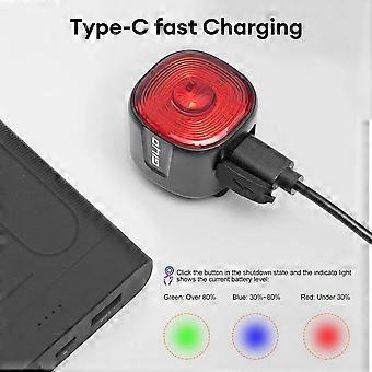 polkupyörän jarrun tunnistava takavalo USB ladattava LED polkupyörän pyöräilyn takavalo