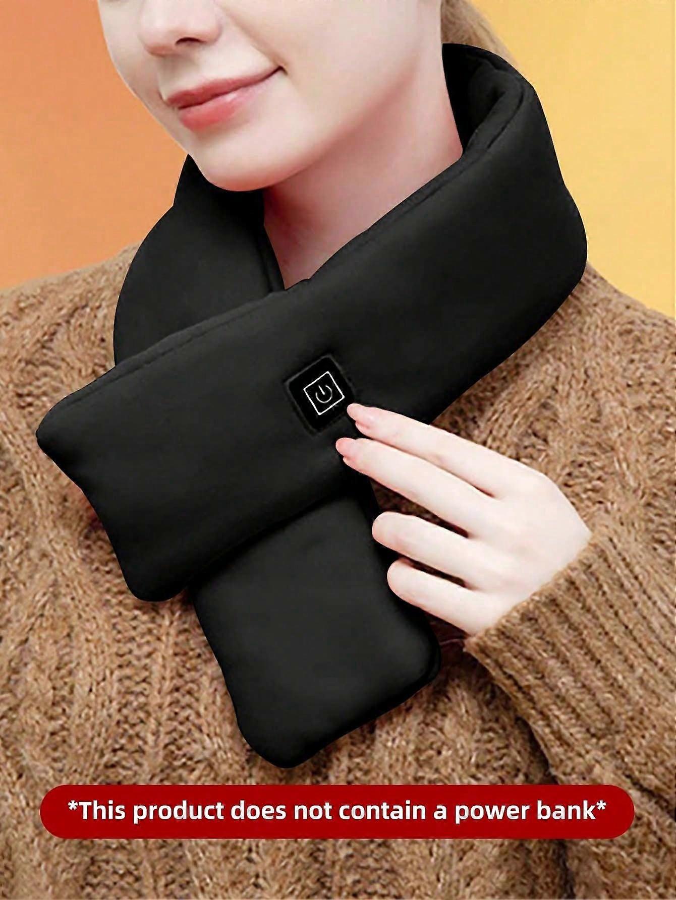 1pc 820mm Heating Pad Solid Color Washable USB Powered Winter Neck Scarf Warmer