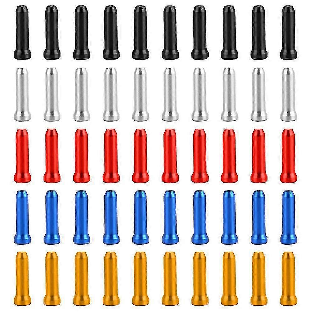 200-pack Ändlock Bromsvajrar Aluminiumlegering ändhylsor Kugghjulskabel ändhylsor för bromsvajrar Växel Line Core