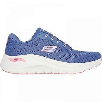 Women's Skechers Arch Fit 2.0 - Big League | Blue/Pink | Womens Arch Fit Trainers