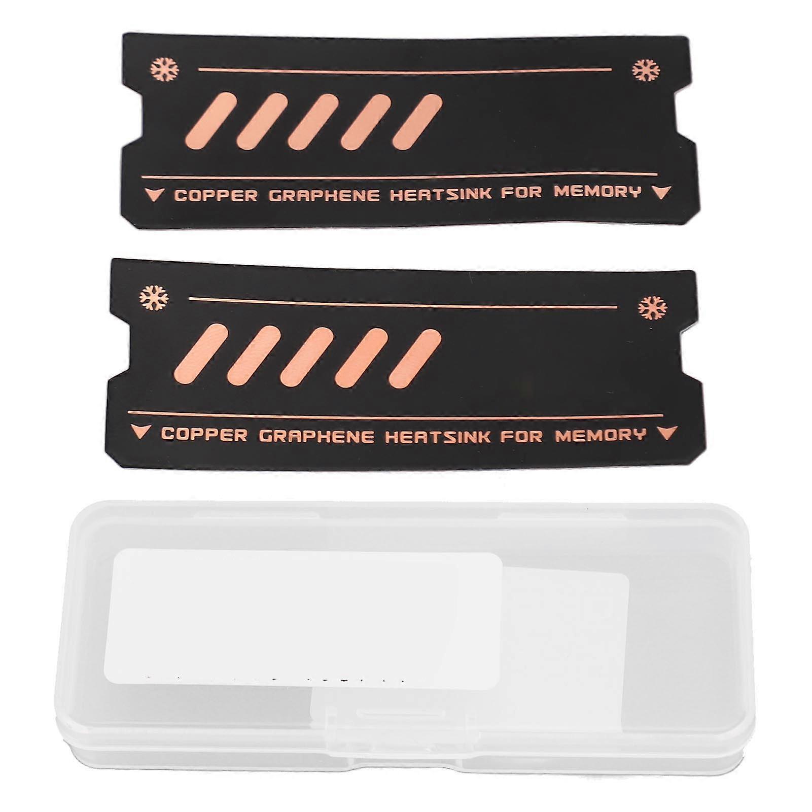 Laptop Memory Heatsink, Dual Layer Graphene Copper Foil RAM Cooler for DDR5, DDR4, DDR3, DDR2