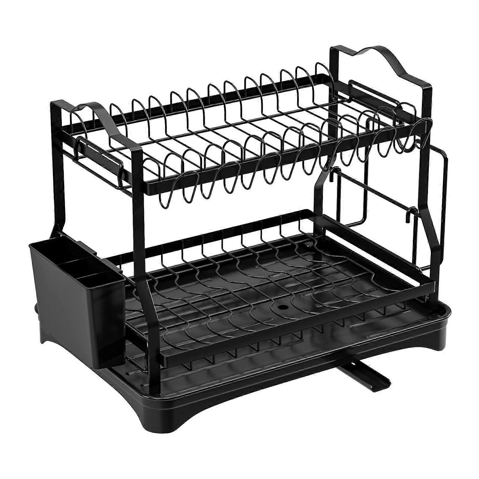 Kitchen Dish Drying Rack Large Capacity Dish Drainer Organizer for Cutlery