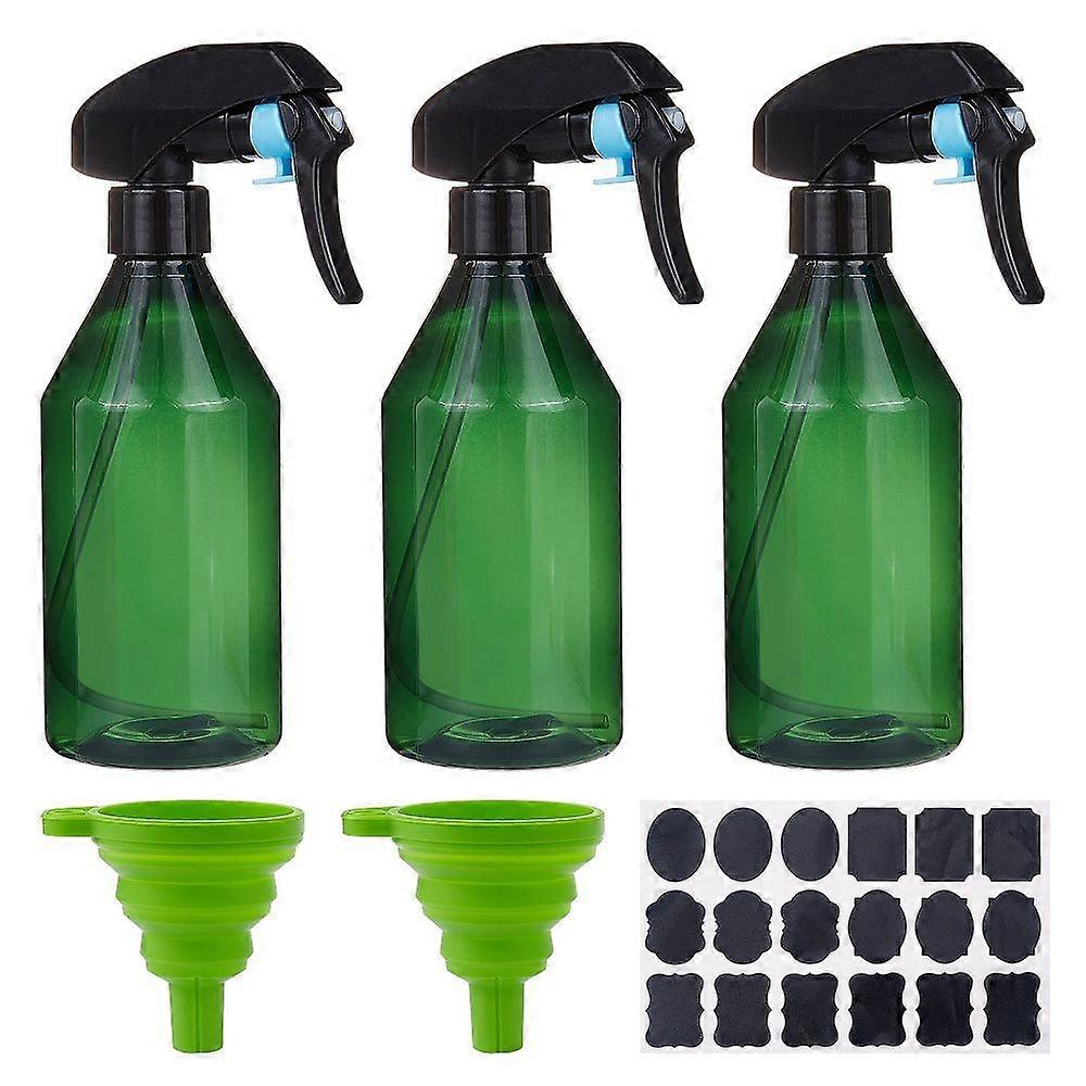Plastic Trigger Squirt Bottles Reusable Fine Mist Spray Bottles with Plastic Funnel Hopper and Chalkboard Sticker Labels Mixed Color 18.3x8.75x6.2cm