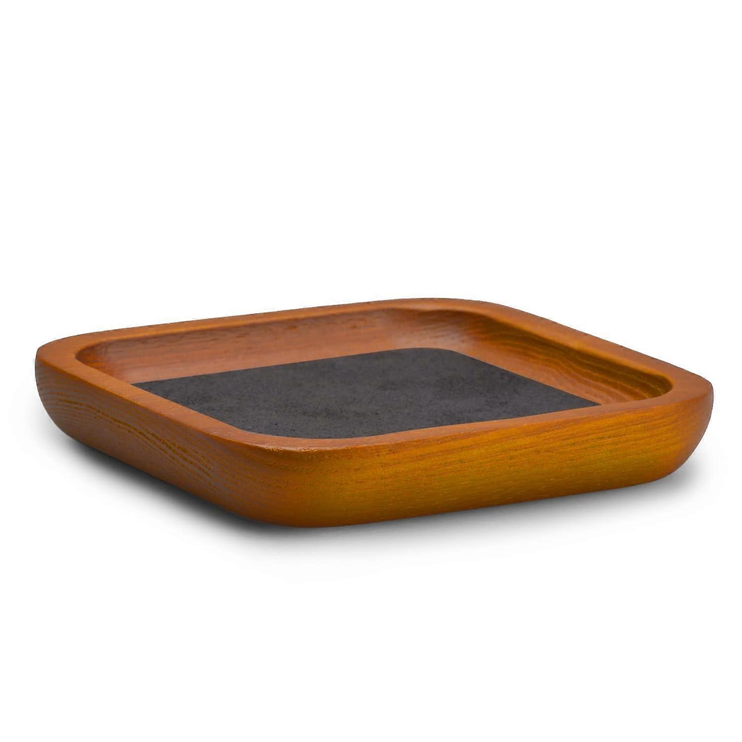 Compact Organizer Jewelry Tray for Rings and Earrings, Velvet Lined, Two-Tier Design, Space-Saving, Portable Storage Solution