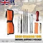 10 Pcs Chainsaw Sharpening File Filing Chain Sharpen Saw Files Hand Tool +Pouch