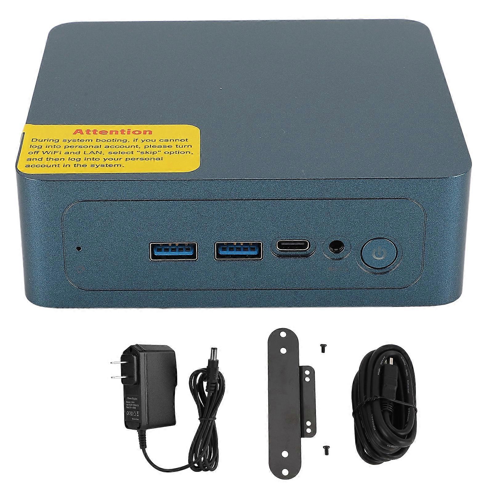 Desktop PC I3 1215U 8GB DDR4 2666MHz WiFi 6E BT 5.2 Type C Dual Display Compact Desktop Computer for Win11 EU Plug 100-240V 512GB