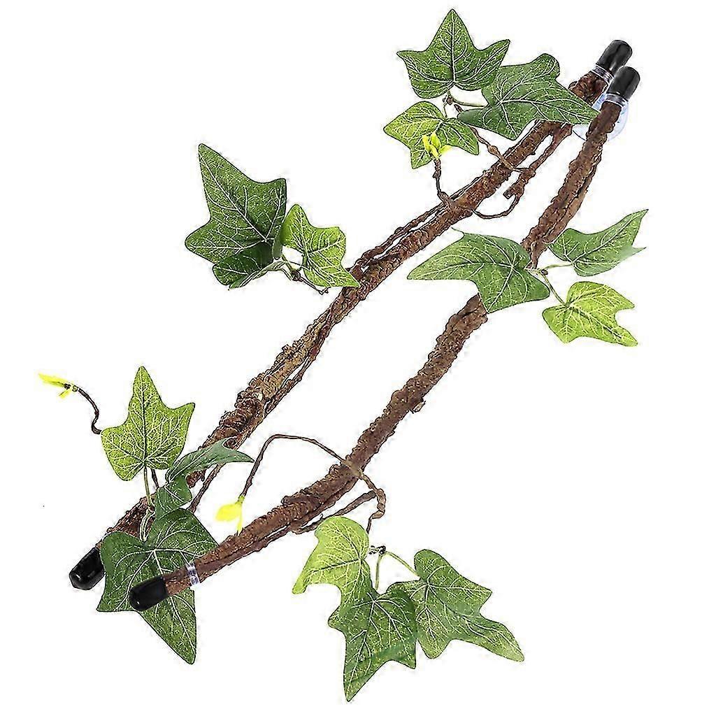Reptile Jungle Climber Vines Flexible Leaves with Suction Cups Habitat Decor