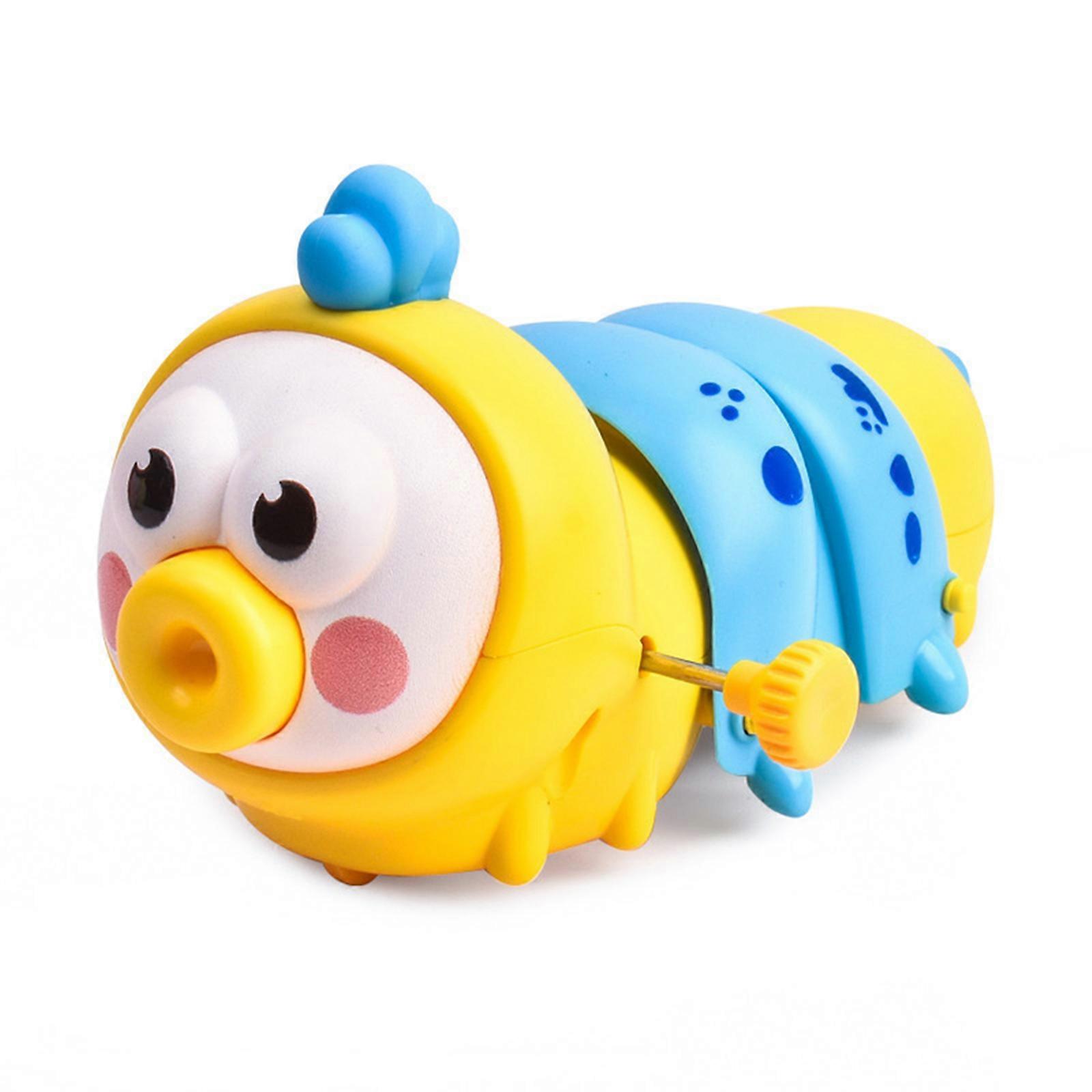 Interactive Baby Crawling Wind Up Toy Clockwork Caterpillars Toy for Babies Toddler Promotes Physical Activity Yellow