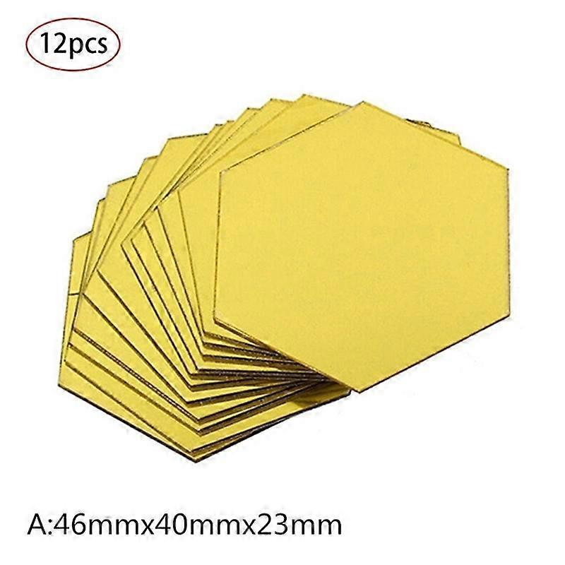 Hexagonal Three-Dimensional Mirror Wall Stickers Personalized Decorative Mirror Stickers