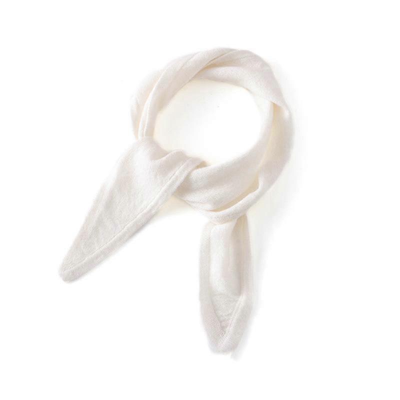 Cashmere triangle scarf, solid color small scarf, women's autumn and winter Korean version trendy warm decorative neck protection, knitted scarf
