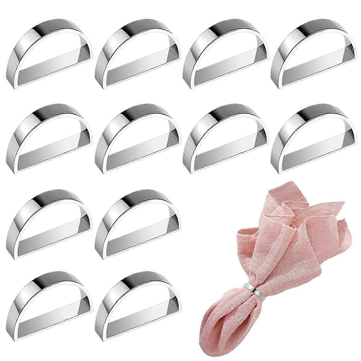 ゴールドナプキンリング、半円ナプキンバックル、ディナーパーティーの装飾