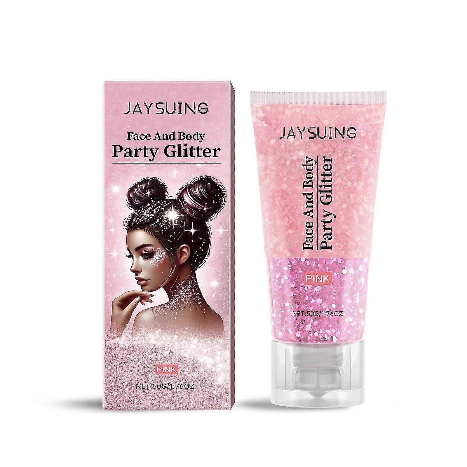 Jaysuing Glitter Sequins Gel Natural Three-Dimensional Body High-Gloss Sequins Party Carnival Multi-Color Optional -