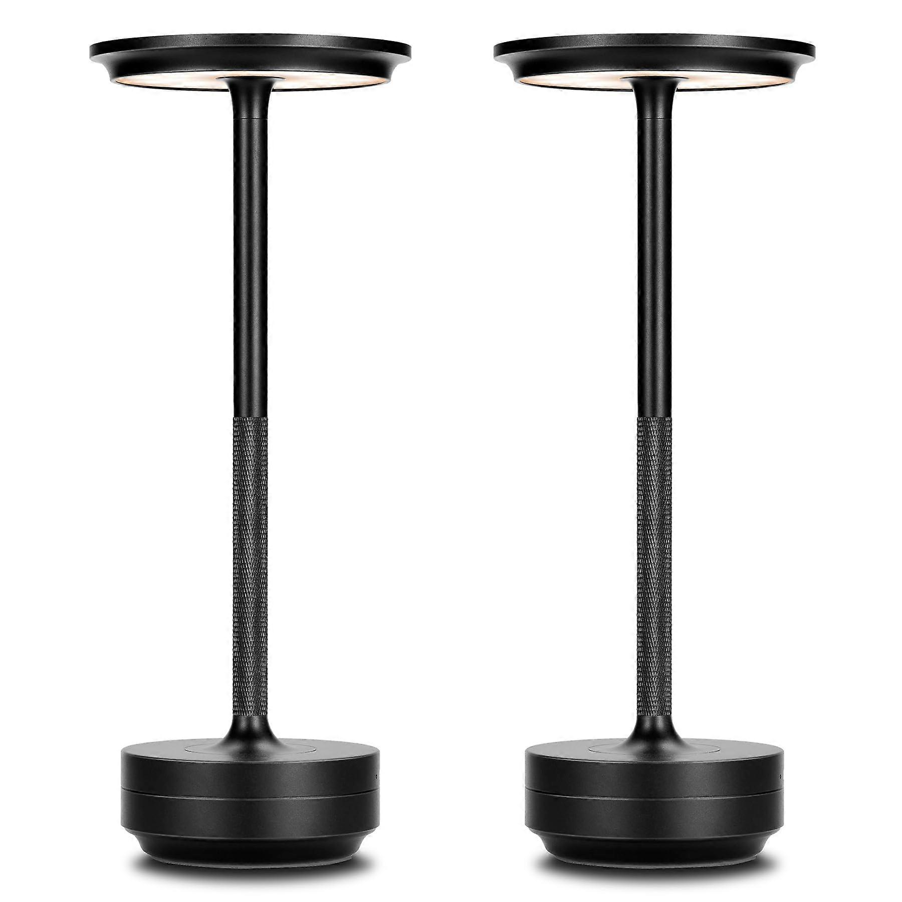 2 Pack Rechargeable LED Cordless Mini Table Lamps for Nightstand and Dining Room – Adjustable Brightness, Modern Design, USB Rechargeable