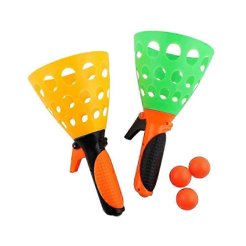 5pcs Children Click And Catch Toys Outdoor Parent-child Toys (assorted Color)