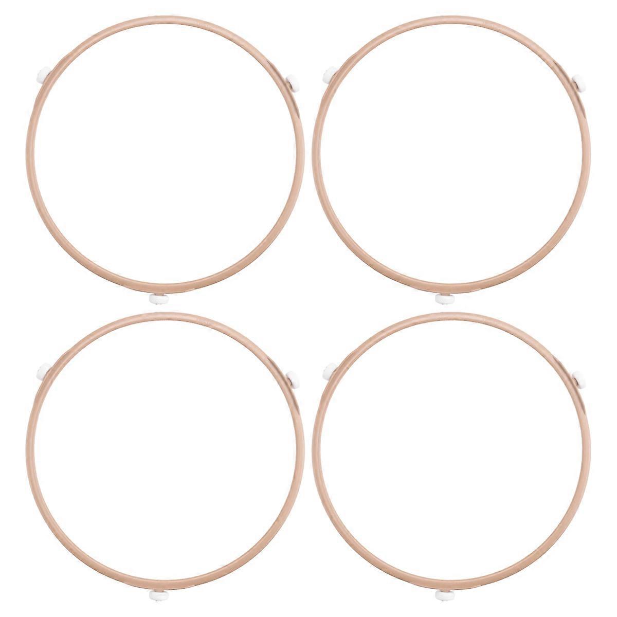 4Pack Microwave Roller Ring Microwave Oven Turntable Ring Plate Tray Support Ring for Glass Plate Tray Supporting