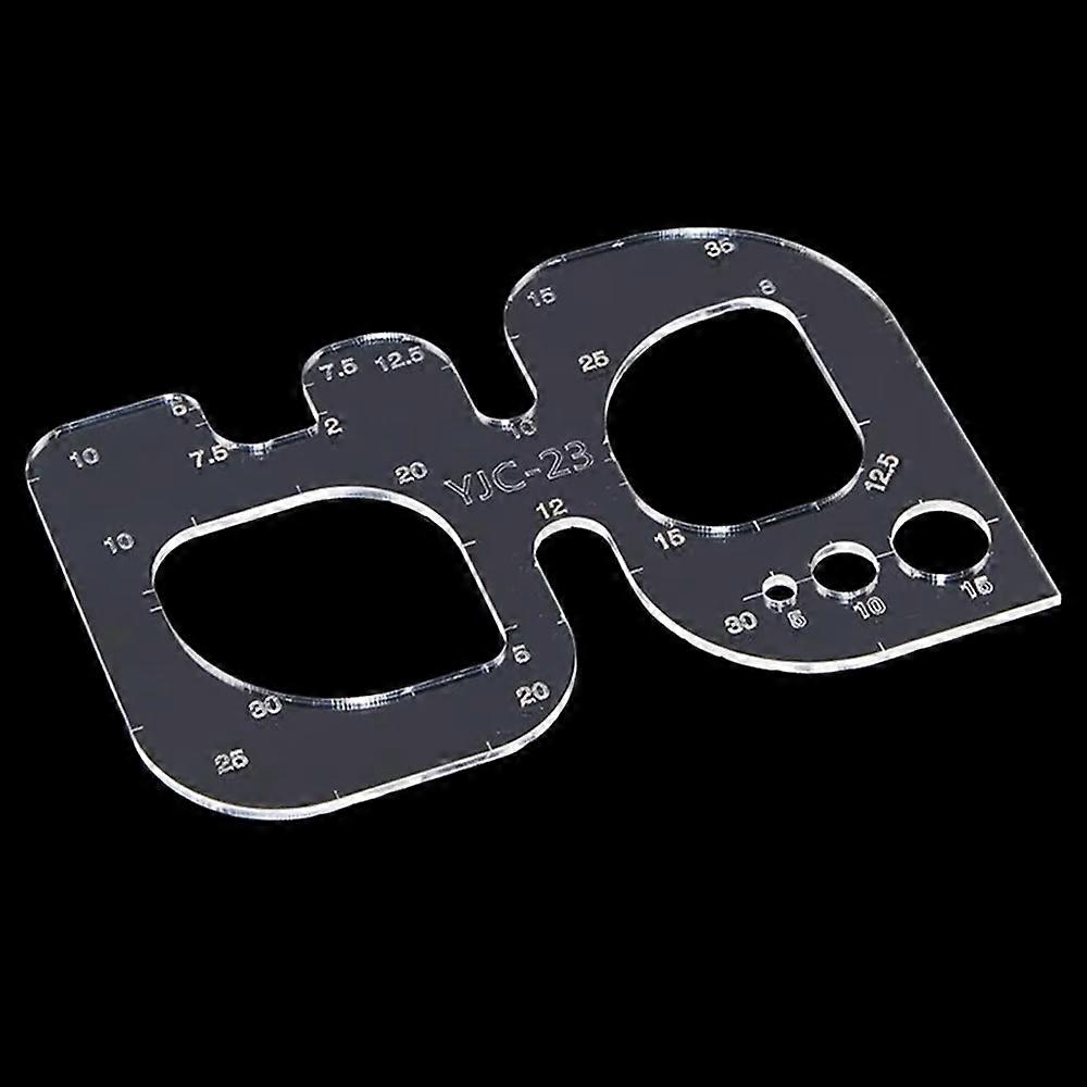 Acrylic Template Ruler Rounded Corner Leather Craft DIY Drawing Sewing Marking Tool