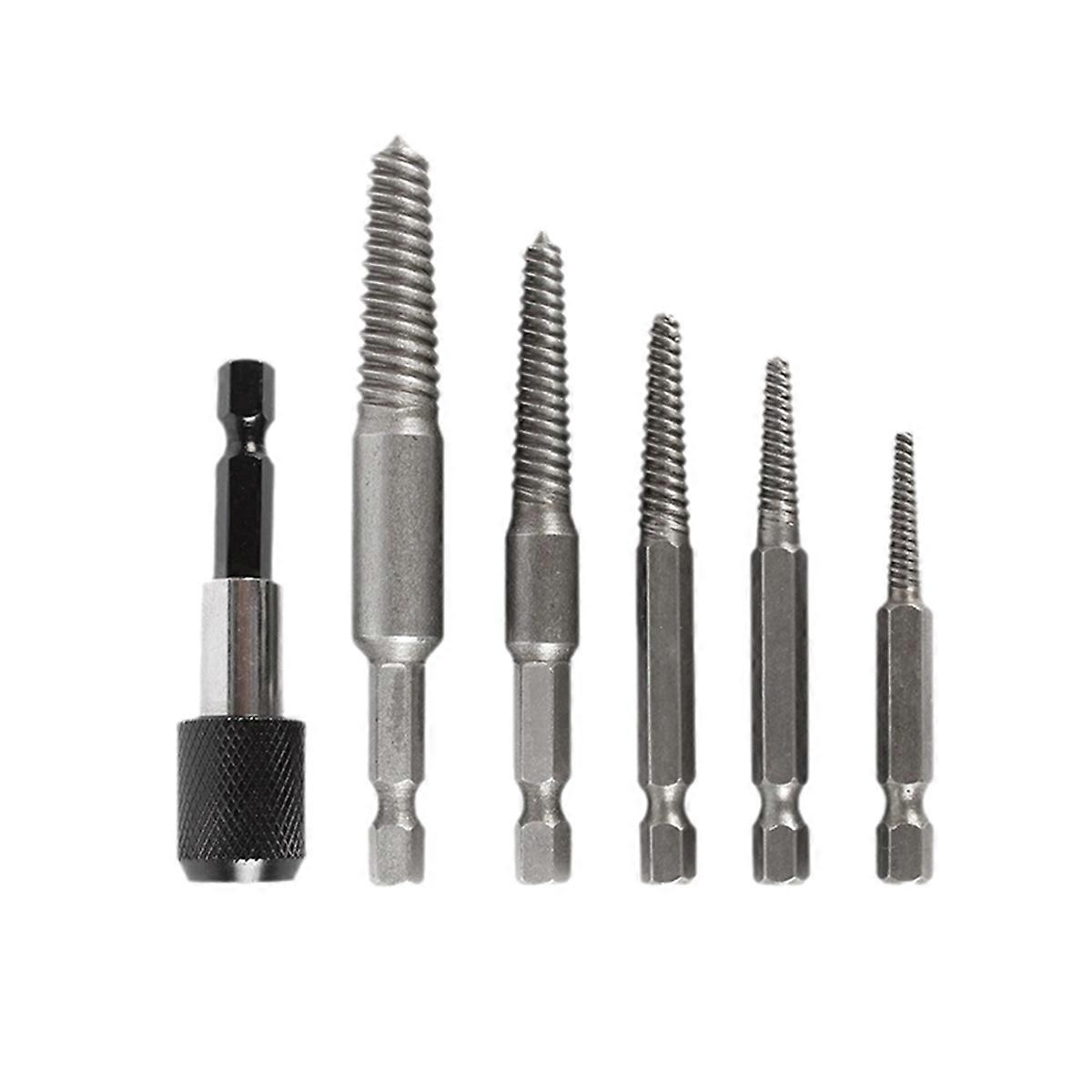 5 Pcs Damaged Extractor Drill Bit Set Hex Shank Damaged Bolt Screw Stud Extractor Extractor Tool Se