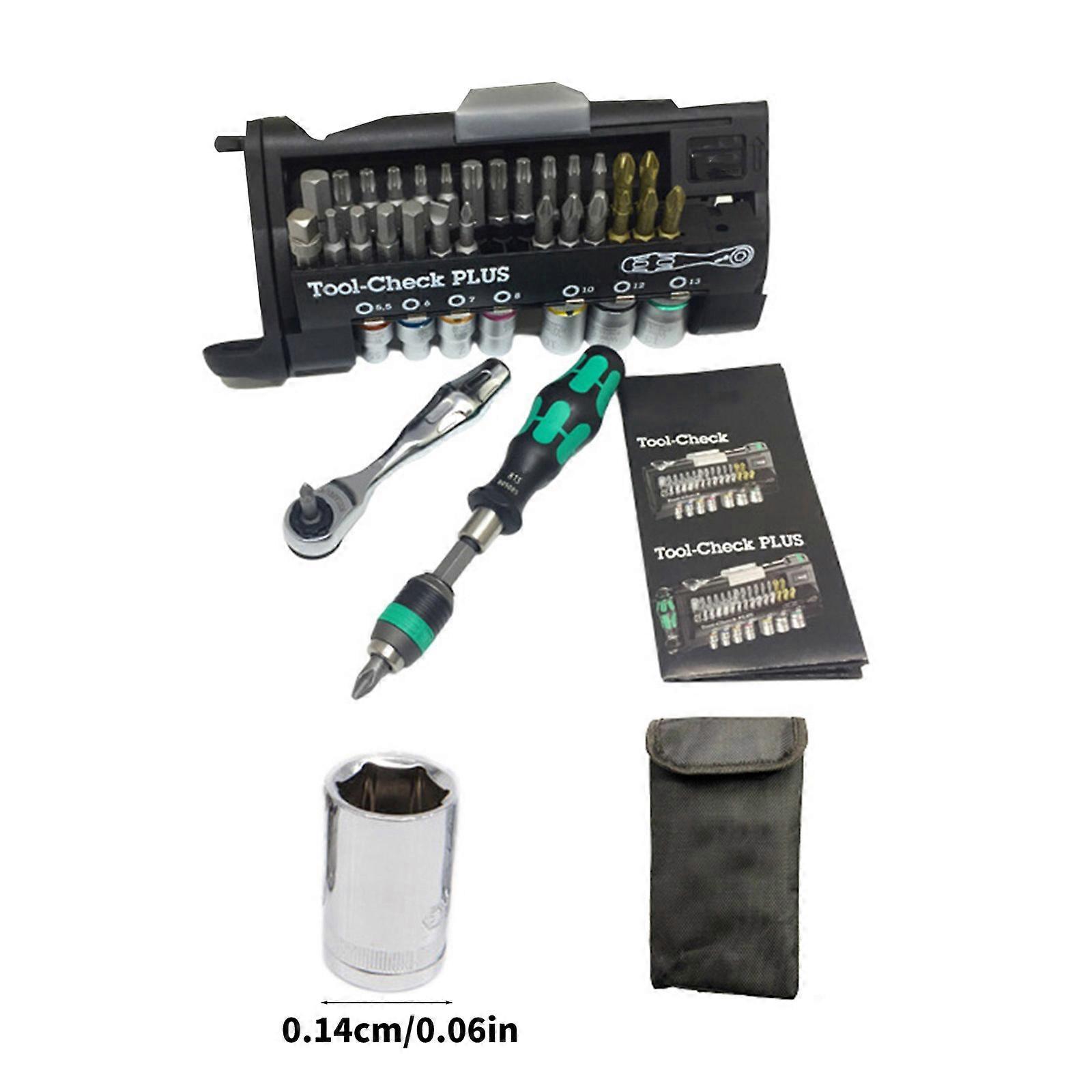 Comprehensive 39Piece Ratchet Socket Wrench Set With 1/4inch Drives Systems For Versatility Use Home Improvement Repair