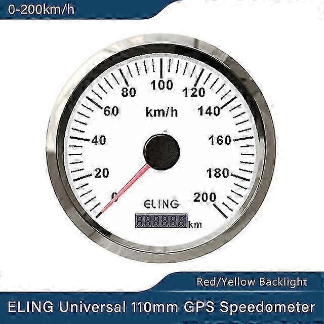 Universal 12V/24V GPS Speedometer Odometer with Dual-Color Backlight, 110mm IP67 Waterproof