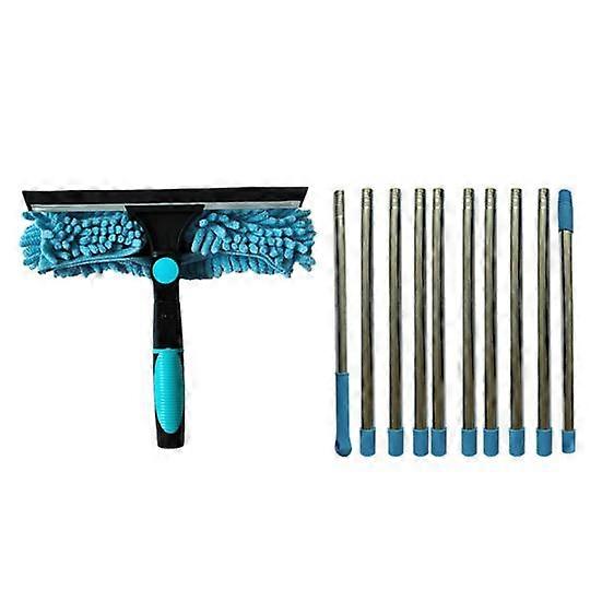 Window Scraper Cleaning Tool Kit 2 in 1 Silicone Blade Absorbent Fiber