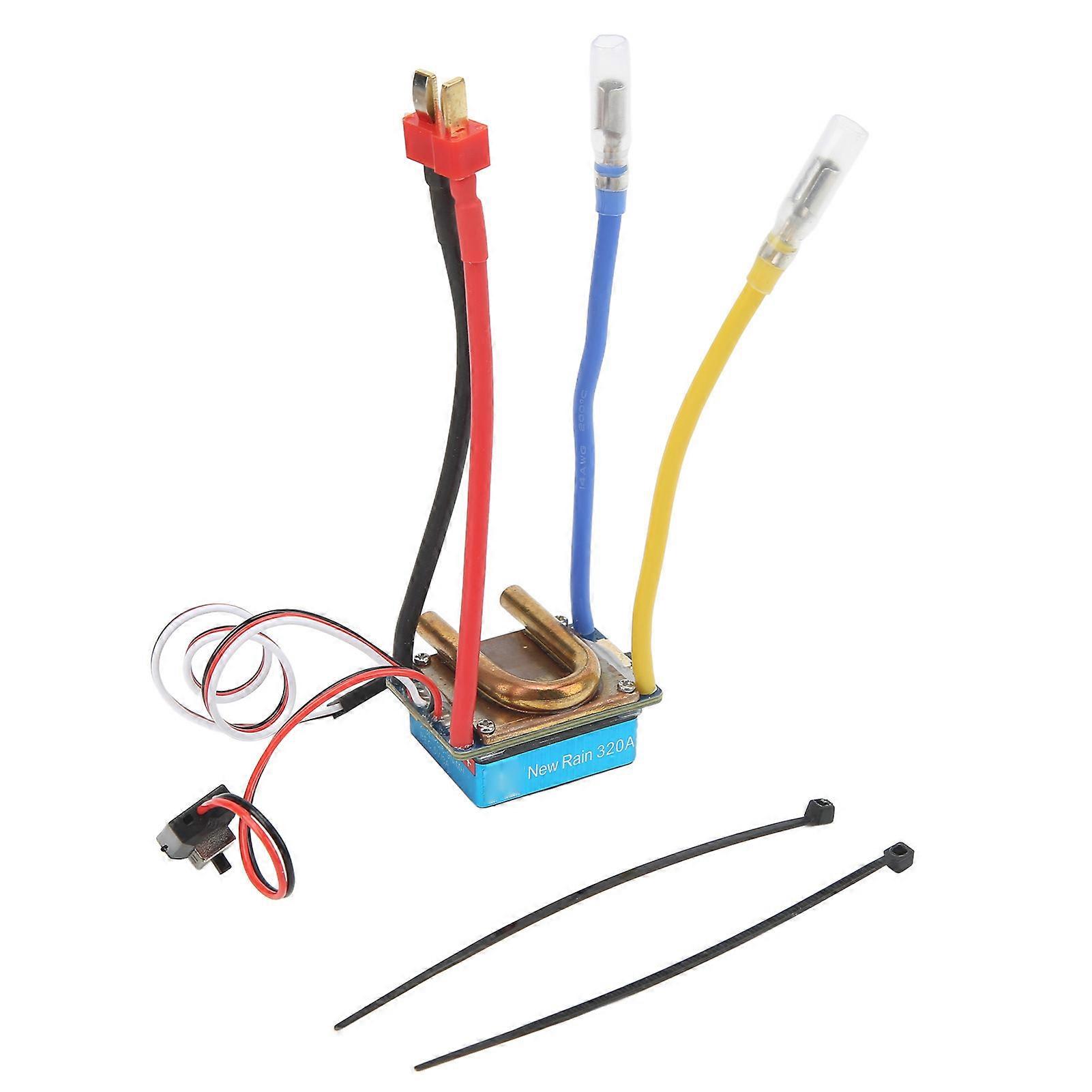 RC Boat Accessories Water Cooling 1 to 1 320A T Head 2 Way 3 Operation Modes RC Boat ESC Speed Controller Boxed for Ship Model