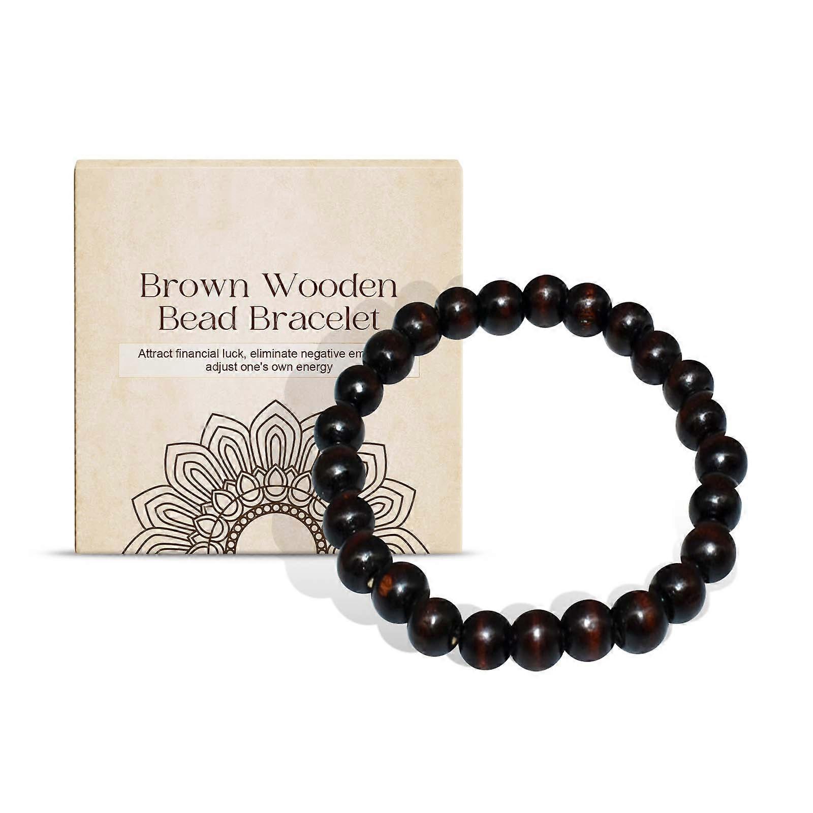 Golden Thread Sandalwood Bead String Sandalwood Bead Cultural And Buddhist Bead Bracelet HarmonyHub128