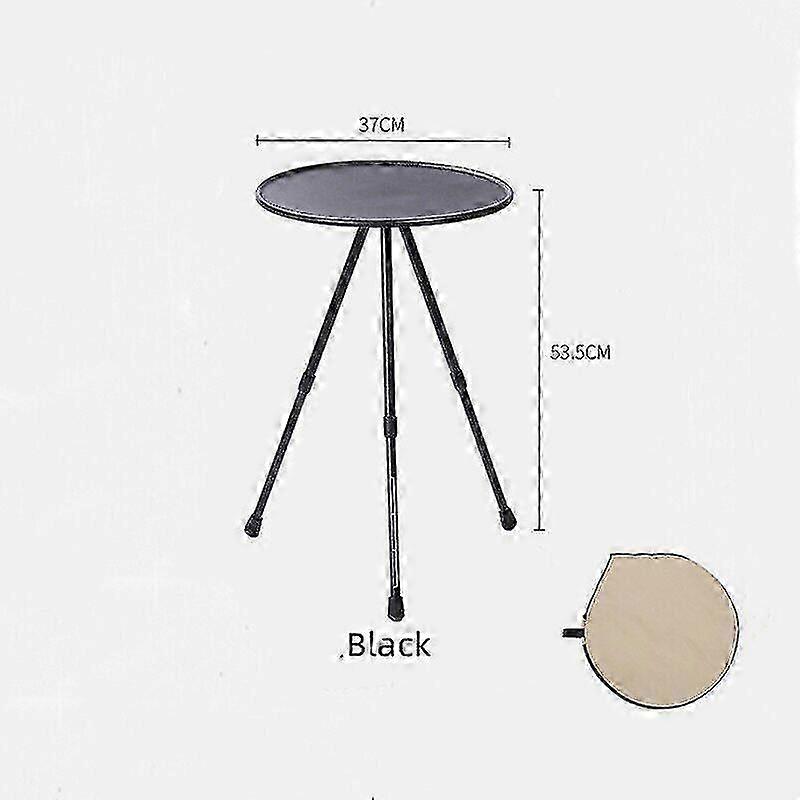 Telescopic Folding Round Table Three-legged Dining Table Portable Aluminum Alloy