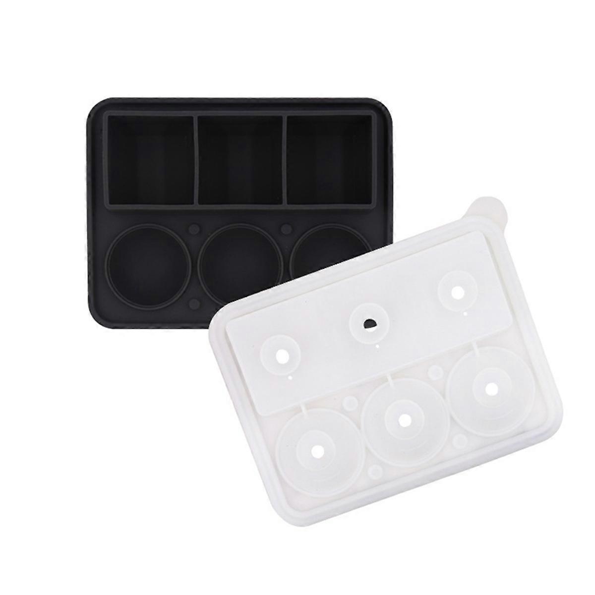 Ice-Cube Tray Combo,Square & Ball Ice Molds, Slow Melting for Whiskey