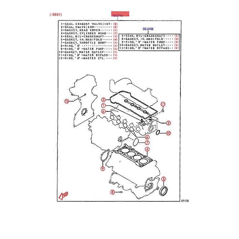 Engine Repair Kits Cylinder Head Gaskets Set for 3 Focus 04-14